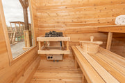 Dundalk Canadian Timber Luna White Cedar Outdoor Sauna | 2-4 People | Wood or Electric Heater  Dundalk Leisurecraft   