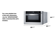 Summit 24" Wide Built-In Drawer Microwave Refrigerator Accessories Summit Appliance   