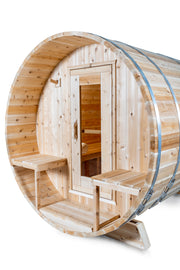 Dundalk Canadian Timber White Cedar Serenity Outdoor Sauna | 2-4 People | Wood or Electric Heater  Dundalk Leisurecraft   