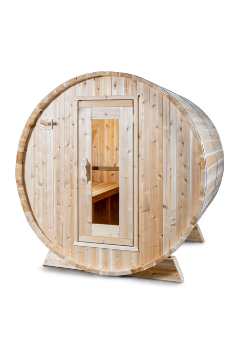 Dundalk 4 Person White Cedar Outdoor Sauna Harmony | 2-4 People | Wood or Electric Heater  Dundalk Leisurecraft   