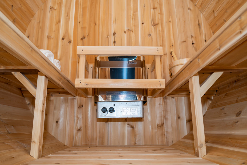 Dundalk 4 Person White Cedar Outdoor Sauna Harmony | 2-4 People | Wood or Electric Heater  Dundalk Leisurecraft   