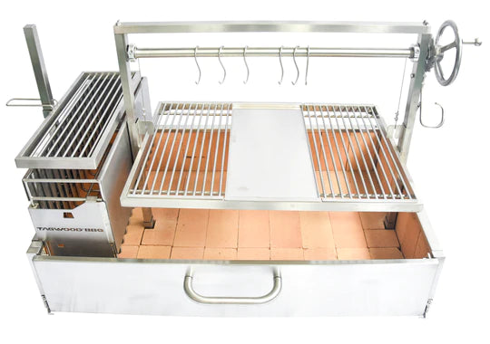 Tagwood BBQ XL Built-In Argentine Wood Fire & Charcoal Grill OPEN FIRE COOKING | BBQ25SS