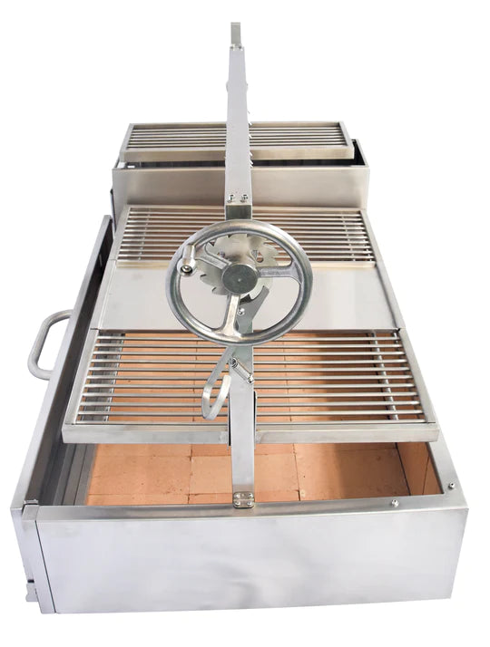 Tagwood BBQ XL Built-In Argentine Wood Fire & Charcoal Grill OPEN FIRE COOKING | BBQ25SS