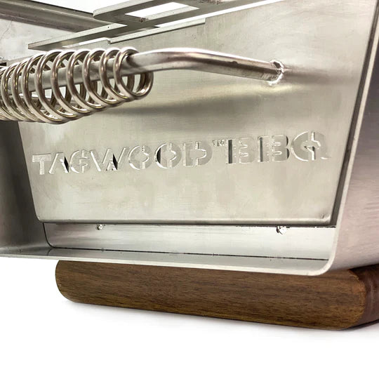 Tagwood BBQ Table Top Warming Brazier | Stainless steel and Acacia wood