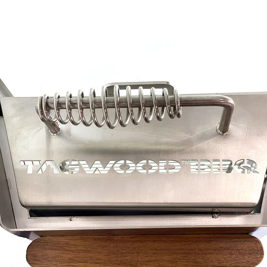 Tagwood BBQ Table Top Warming Brazier | Stainless steel and Acacia wood