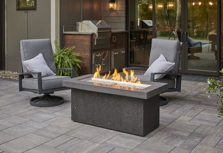 Linear Fire Table Grey Key Largo