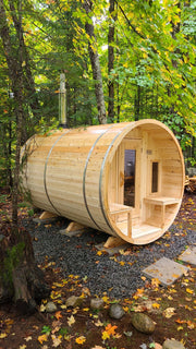 Dundalk Canadian Timber White Cedar Tranquility Outdoor | 2-4 People | Wood or Electric Heater sauna Dundalk Leisurecraft   