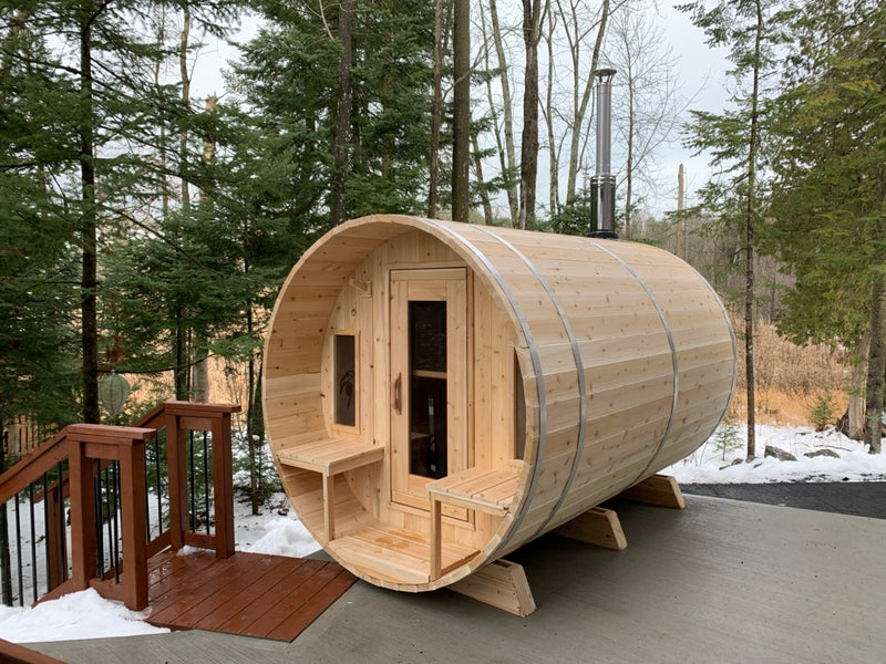 Dundalk Canadian Timber White Cedar Tranquility Outdoor | 2-4 People | Wood or Electric Heater sauna Dundalk Leisurecraft   