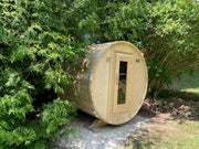 Dundalk 4 Person White Cedar Outdoor Sauna Harmony | 2-4 People | Wood or Electric Heater  Dundalk Leisurecraft   