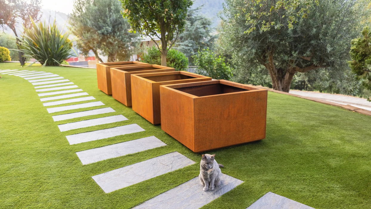 Planters Kubik Corten