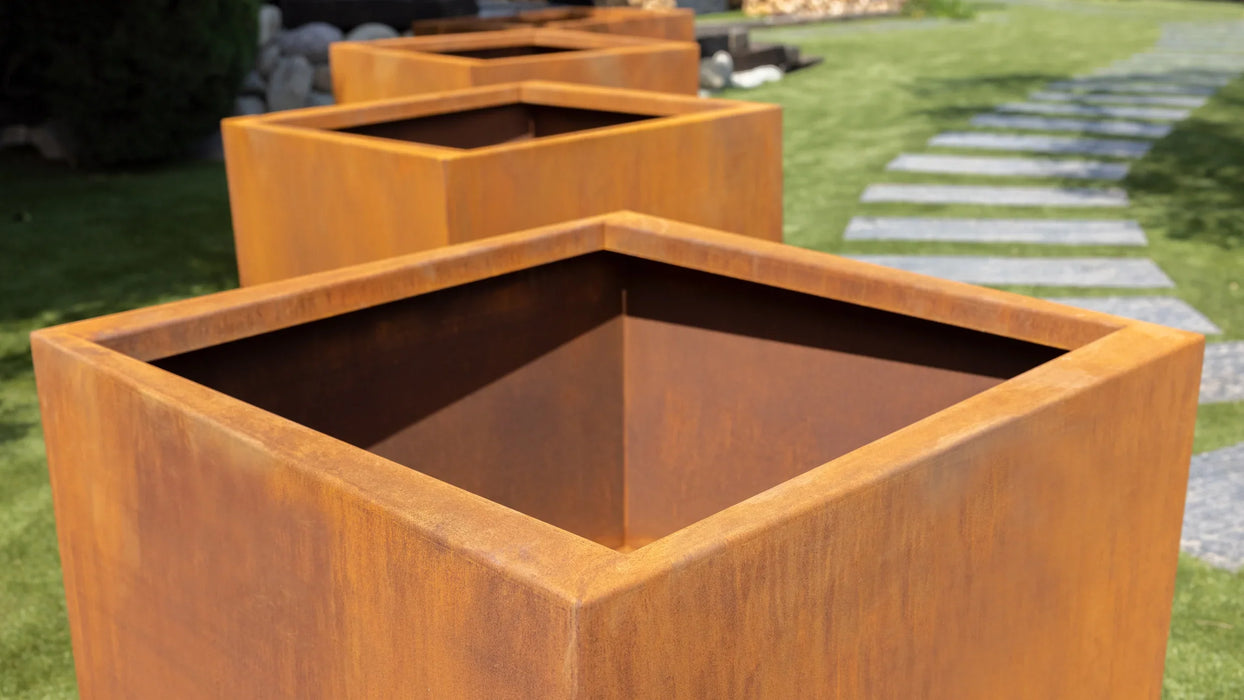 Planters Kubik Corten