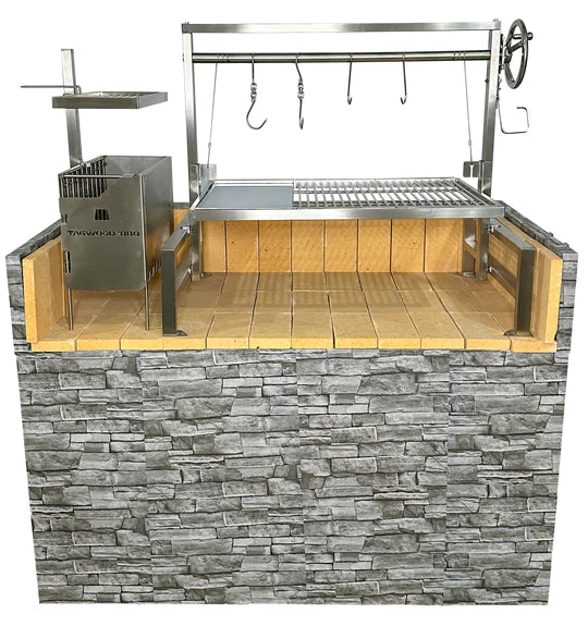 Tagwood BBQ Insert Style Argentine Santa Maria Wood Fire & Charcoal Grill without firebricks | BBQ09SS