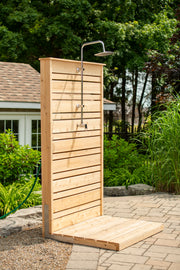 Dundalk Canadian Timber Savannah Standing Outdoor Shower  40" x 40" Platform  Dundalk Leisurecraft   