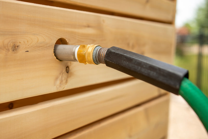 Dundalk Canadian Timber Savannah Standing Outdoor Shower  40" x 40" Platform  Dundalk Leisurecraft   