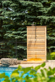 Dundalk Canadian Timber Savannah Standing Outdoor Shower  40" x 40" Platform  Dundalk Leisurecraft   