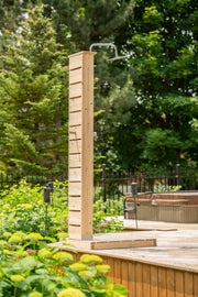 Dundalk Canadian Timber Sierra Pillar Outdoor Shower  31" x 31" Platform  Dundalk Leisurecraft   