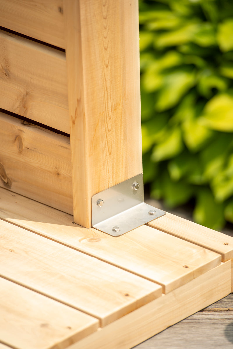 Dundalk Canadian Timber Sierra Pillar Outdoor Shower  31" x 31" Platform  Dundalk Leisurecraft   