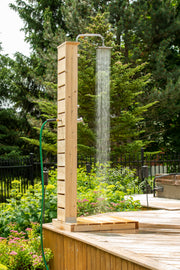 Dundalk Canadian Timber Sierra Pillar Outdoor Shower  31" x 31" Platform  Dundalk Leisurecraft   