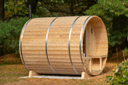 Dundalk Canadian Timber White Cedar Serenity Outdoor Sauna | 2-4 People | Wood or Electric Heater  Dundalk Leisurecraft   