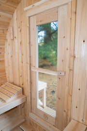 Dundalk Canadian Timber White Cedar Serenity Outdoor Sauna | 2-4 People | Wood or Electric Heater  Dundalk Leisurecraft   