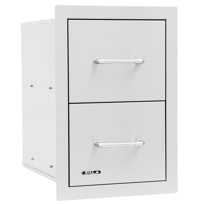 Bull BG-56985 Stainless Steel Double Drawer, 15x22-Inches