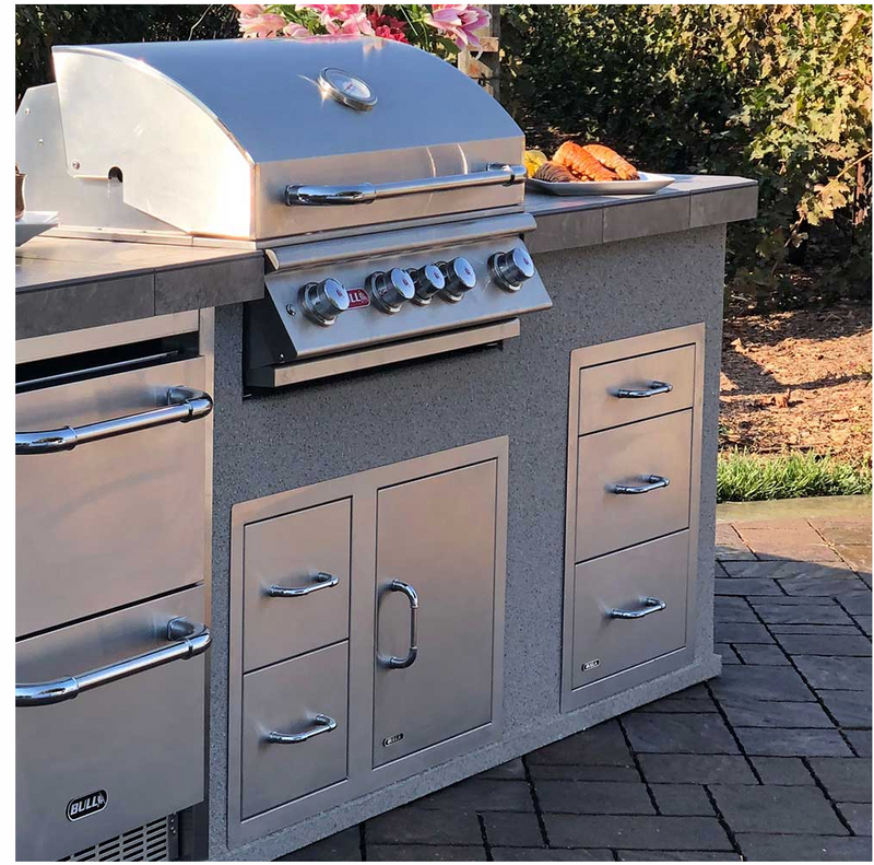 Bull BG-58110 Stainless Steel Triple Drawer Cabinet