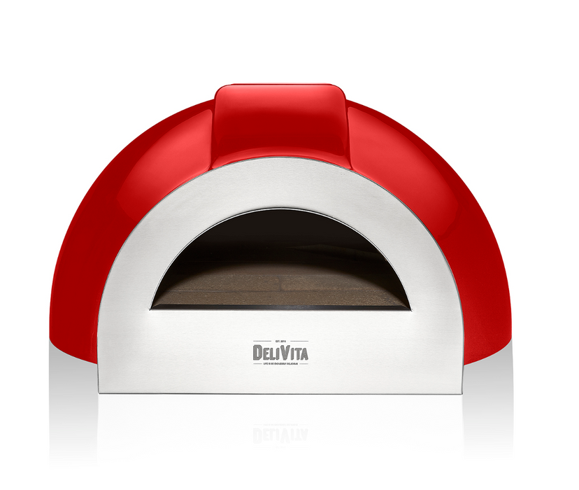 Delivita - Pro Dual Fuel Deluxe complete Collection - Chilli Red + Flue Pipe & Rain cap