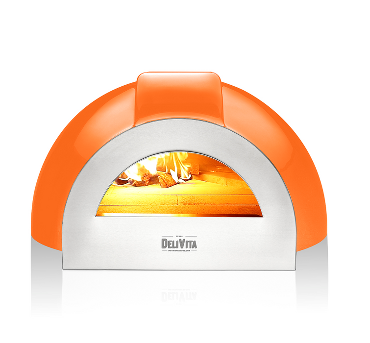 Delivita - Pro Dual Fuel Deluxe complete Collection- Orange Blaze + Flue Pipe & Rain cap