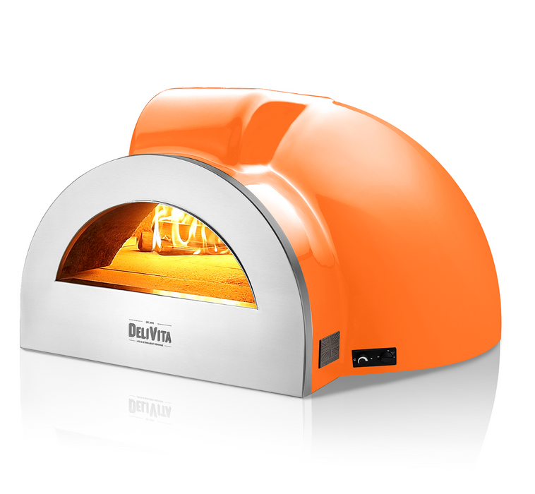 Delivita - Pro Dual Fuel - Orange Blaze + Flue Pipe & Rain cap
