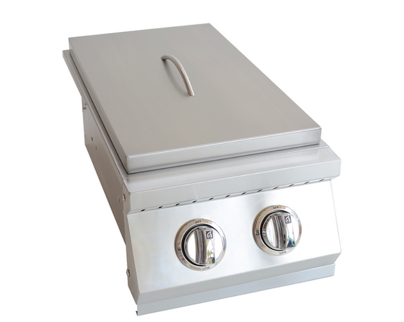 Built In Double Side Burner Stainless Steel with removable cover BBQ GRILL KoKoMo Grills Built In Double Side Burner Stainless Steel with removable cover LPG  