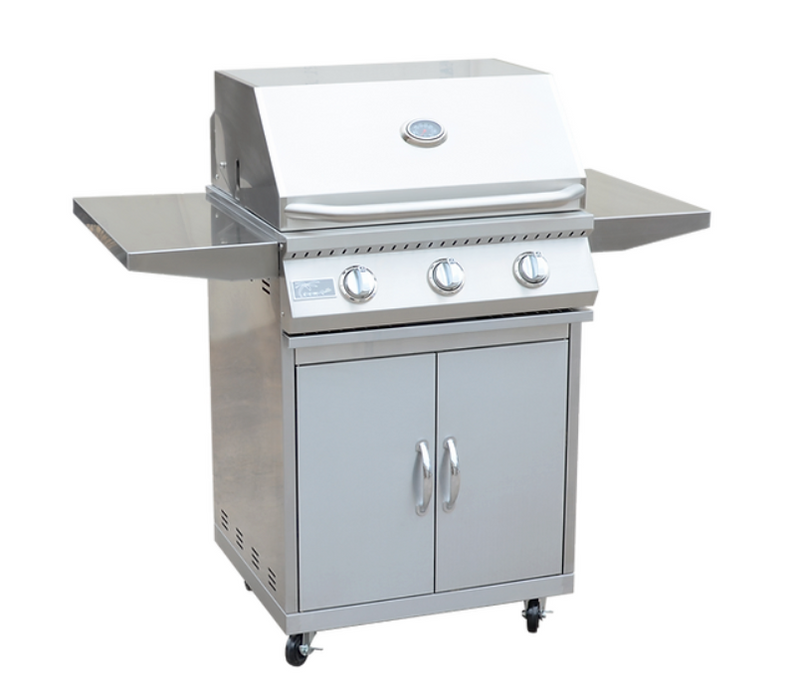 3 Burner 26 inch Cart Model BBQ Grill With Locking Casters BBQ GRILL KoKoMo Grills 3 Burner 26 inch Cart Model BBQ Grill With Locking Casters LPG  
