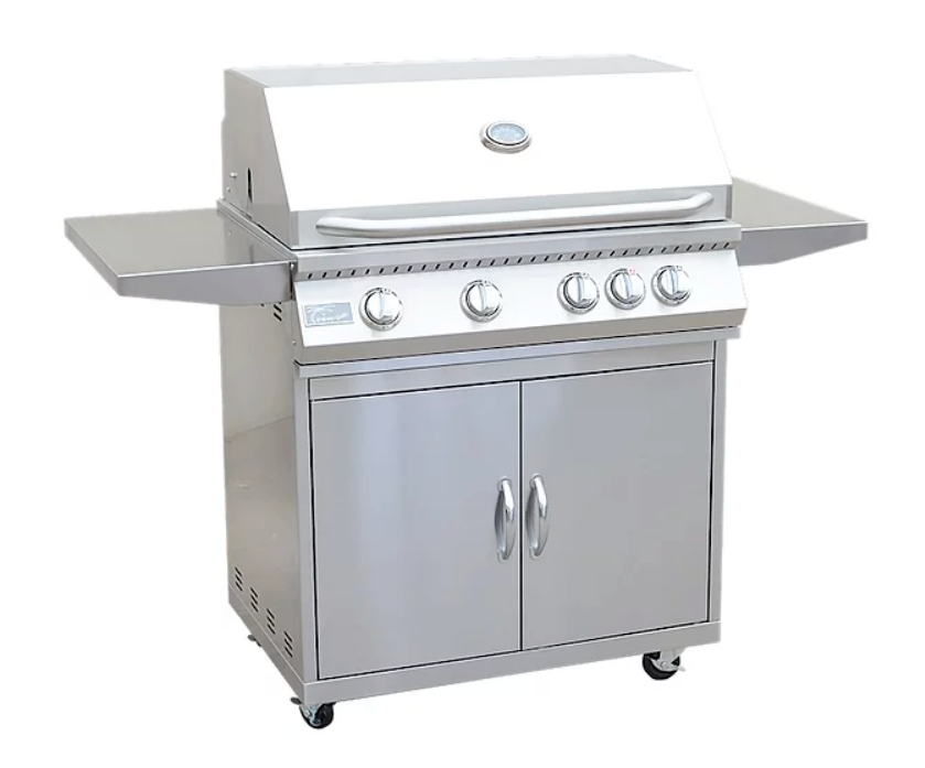 4 Burner 32 Inch Cart Model BBQ Grill With Locking Casters 304 Stainless Steel BBQ GRILL KoKoMo Grills 4 Burner 32 Inch Cart Model BBQ Grill With Locking Casters 304 Stainless Steel LPG  