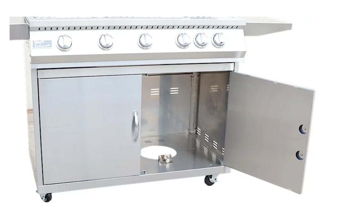 5 Burner 40 Inch Cart Model BBQ Grill With Locking Casters 304 Stainless Steel BBQ GRILL KoKoMo Grills   