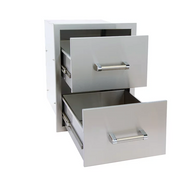 Outdoor Kitchen Stainless Steel Double Drawer BBQ GRILL KoKoMo Grills   