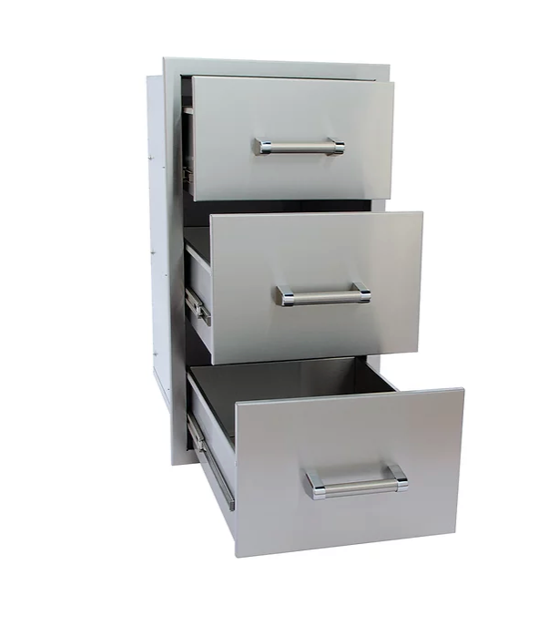 Outdoor Kitchen Stainless Steel Triple Drawer BBQ GRILL KoKoMo Grills   