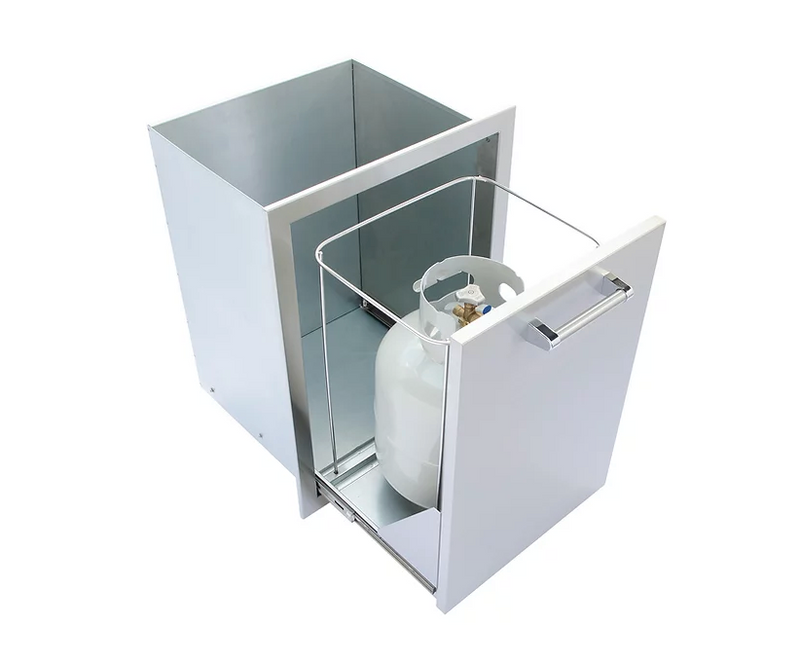 Outdoor Kitchen Stainless Steel Trash/Propane Pull-Out BBQ GRILL KoKoMo Grills   