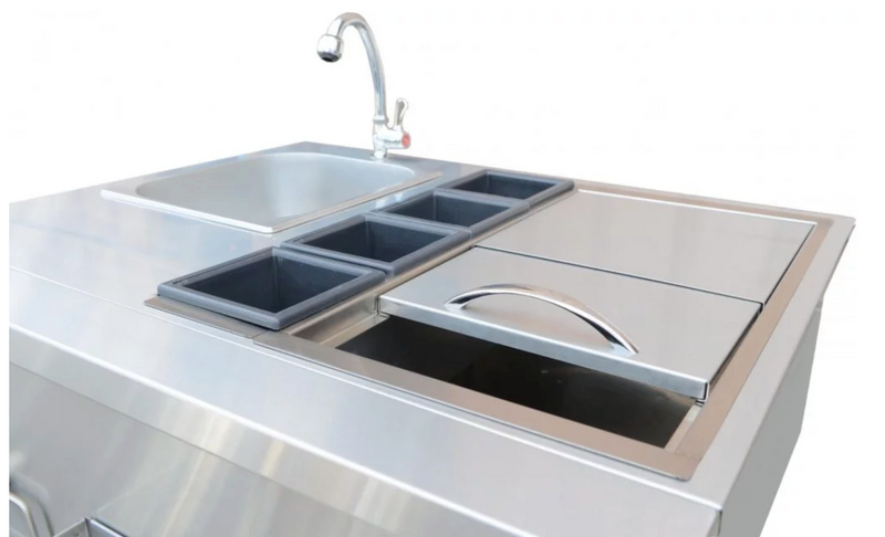 Built-In Bartender Cocktail Station With Sink Bottle Opener and Ice Chest BBQ GRILL KoKoMo Grills   
