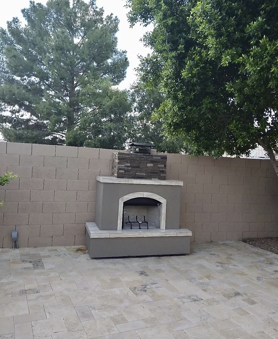 Tuscan 6' Outdoor Fireplace with Log Set for LP or NG access door for Tank  KoKoMo Grills   