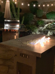 Entertainer Bar Gas Fire Pit Table with fire glass  KoKoMo Grills   