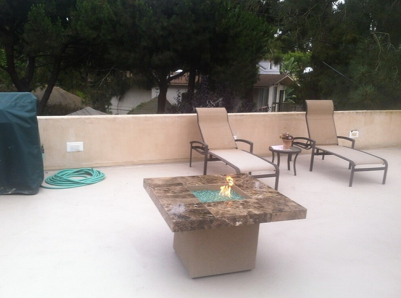 Jamaica Fire Table with fire-glass  KoKoMo Grills Jamaica Fire Table with fire-glass LPG  