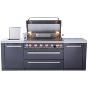 Mont Alpi 805 Black Stainless Steel Island, Infrared Side Burner 93'' BBQ GRILL Mont Alpi   