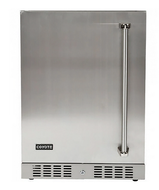 24" Coyote Refrigerator With Left Hinge - C1BIR24-L BBQ GRILL Coyote Grills   