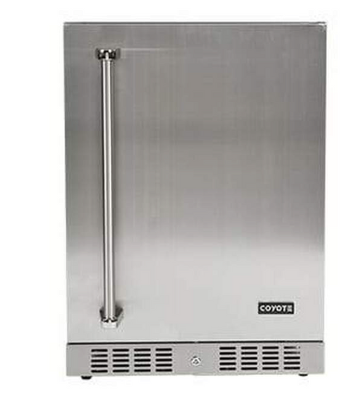 24" Coyote Refrigerator With Right Hinge - C1BIR24-R BBQ GRILL Coyote Grills   