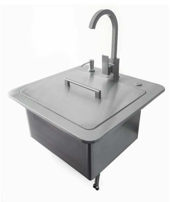 Coyote 21" Sink With Faucet, Drain, Soap Dispenser - C1SINKF21 BBQ GRILL Coyote Grills   