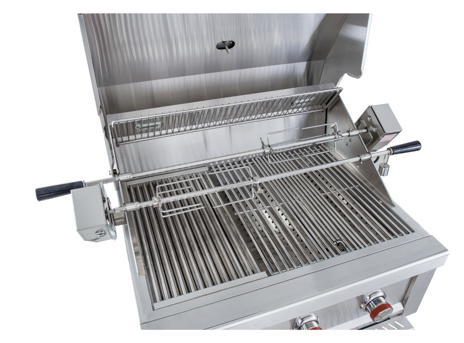 Sunstone Ruby Series 3 Burner Gas Grill with Infrared + Rotisserie Kit BBQ GRILL SunStone Barbecue Grills   