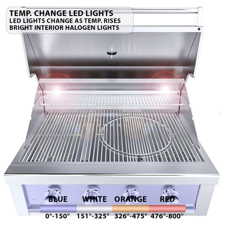 Ruby 4 Burner Pro-Sear 36" w/IR  SunStone Barbecue Grills   