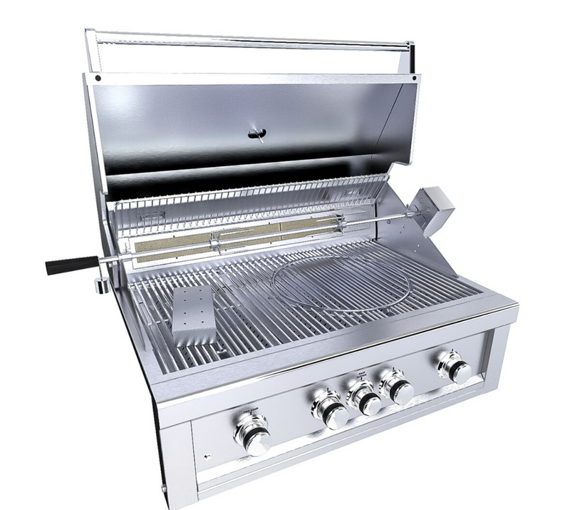 Ruby 4 Burner Pro-Sear 36" w/IR  SunStone Barbecue Grills   