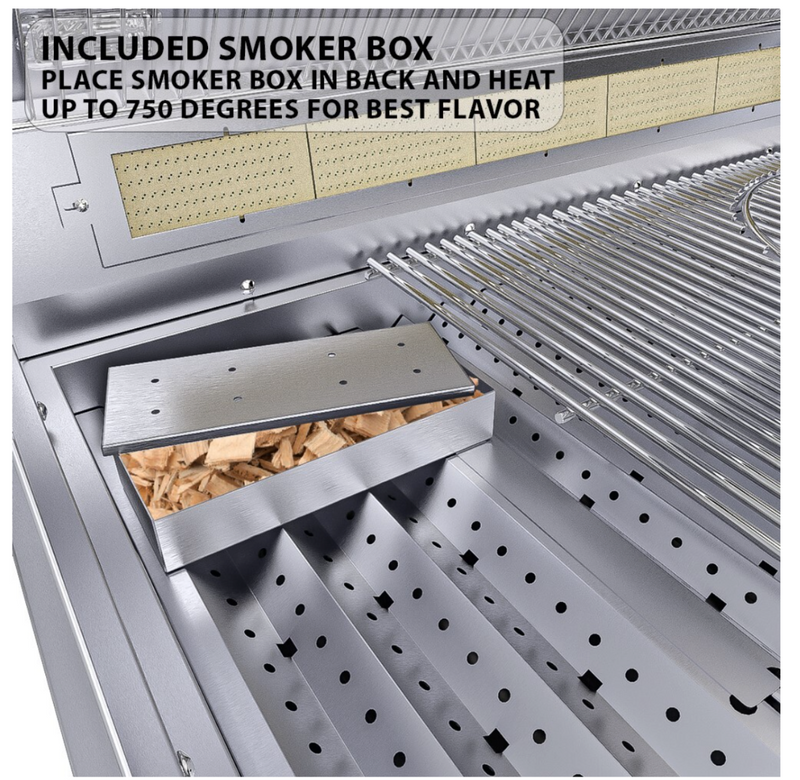 Ruby 5 Burner Pro-Sear 42" w/IR BBQ GRILL SunStone Barbecue Grills   