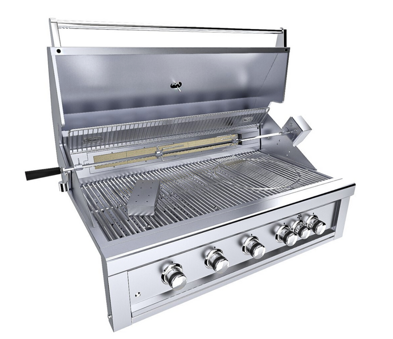 Ruby 5 Burner Pro-Sear 42" w/IR BBQ GRILL SunStone Barbecue Grills   