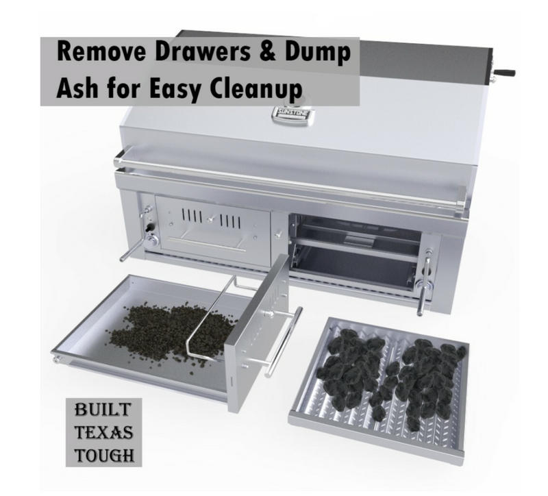 42" Gas Hybrid Dual Zone Charcoal/Wood Burning Grill BBQ GRILL SunStone Barbecue Grills   